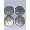 Image 1 : Canada Vintage in sequence silver quarters 1954-1957