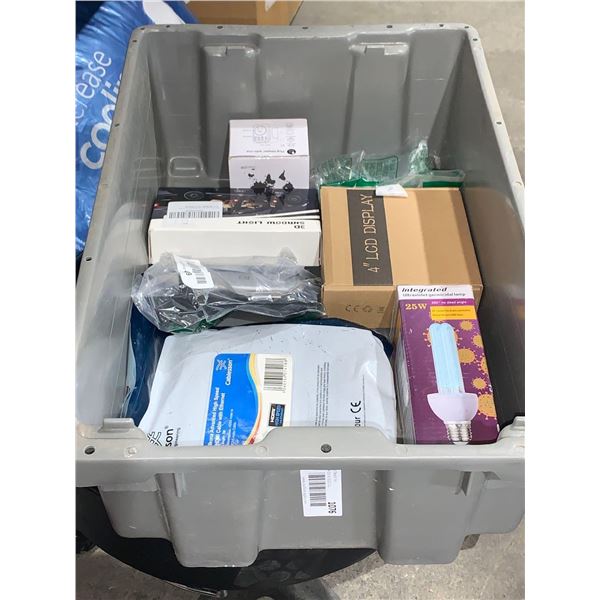 NEW Assorted electronics includes stacking tote