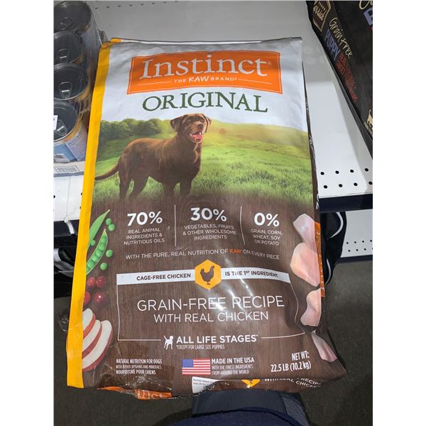 Instinct original grain free dog food 22.5lbs