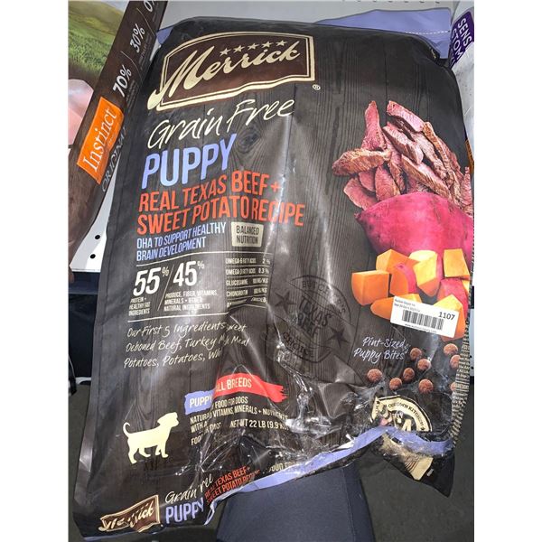 Merrick grain free Puppy real texas beef 22lbs