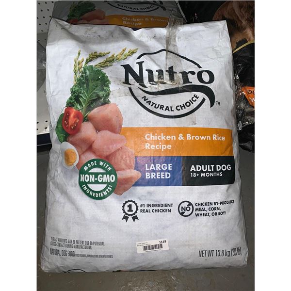Nutro chicken & rice large breed adult 30lbs