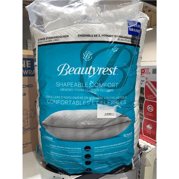 Beauty Rest Shapeable Comfort Pillow Queen Size Lot of 2
