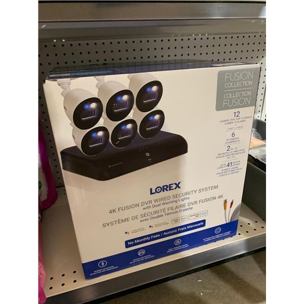 Lorex 4K Fusion DVR Wired Security System, 6 Camera, 2 TB Sorage DVR