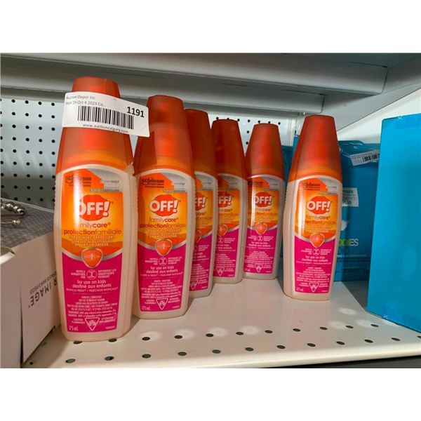 Off Mosquito repellent spray lot of 6 x 175ml