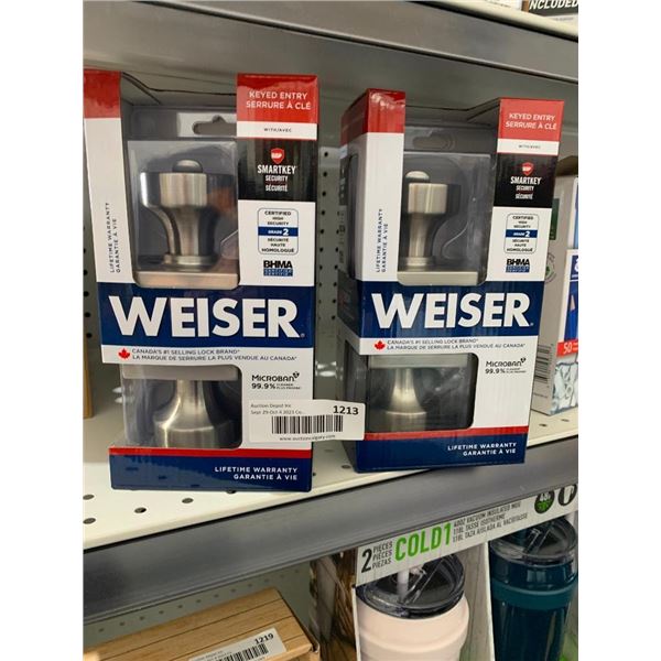 Weiser Keyed Entry w/ Smartkey Security x 2
