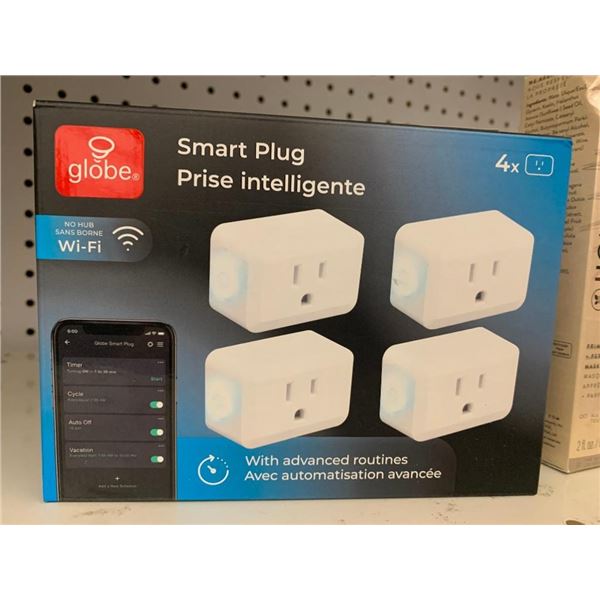 Globe Smart Plug No Hub Wi-Fi Pack of 4