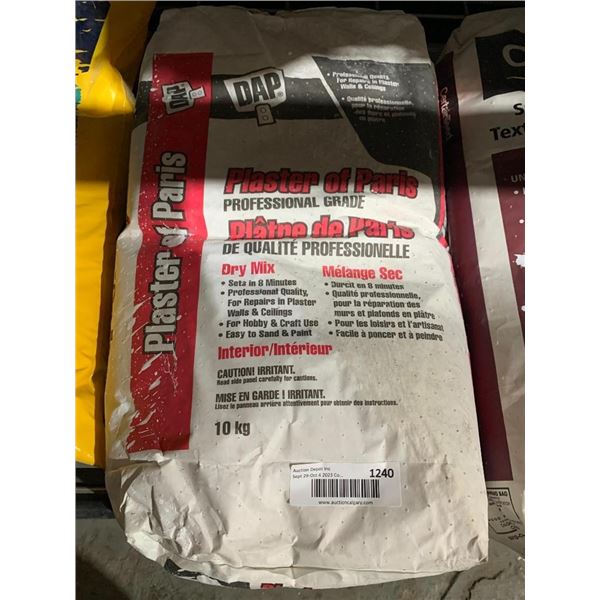 Dap Plaster of Paris Professional Grade Dry Mix 10KG Bag