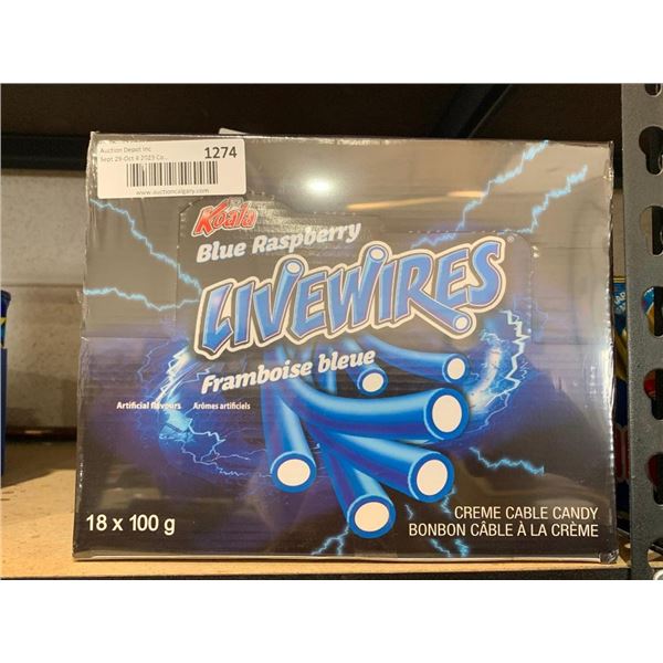 Koala LiveWires Blue Raspberry Creme Cable Candy 18x100g