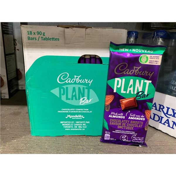 Cadbury Plant Bar Almond Chocolatey Smooth 18x90g
