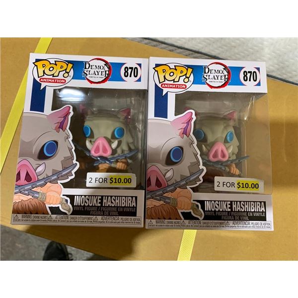 Demon Slayer "Inosuke Hashibira" POP! Animation Figurines - Lot of 2