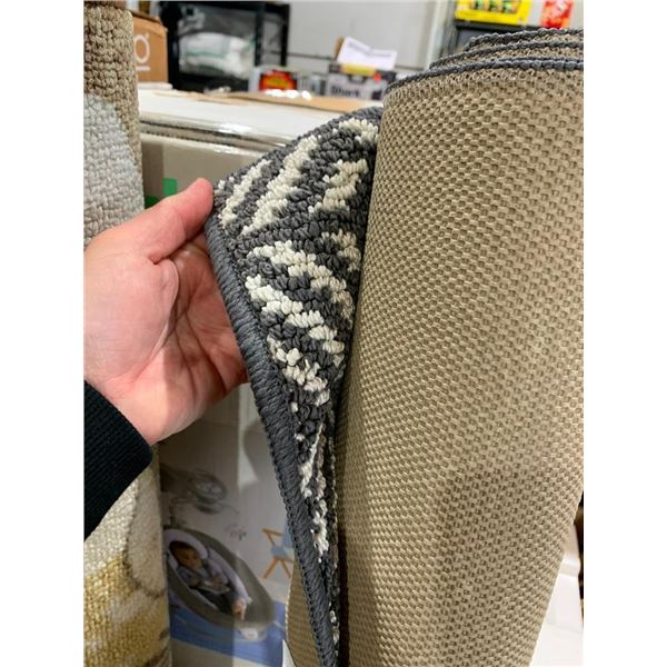 Grey Pattern Front Entry Mat