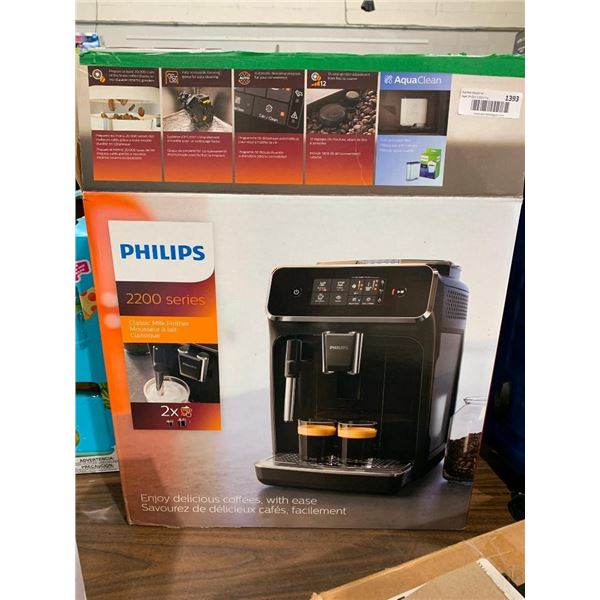 Philips 2200 Series Fully Automatic Espresso Machine - Classic Milk Frother, 2 Coffee Varieties , In