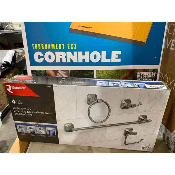 Richelieu Bathroom Set 4 piece Riviera Brushed Nickle