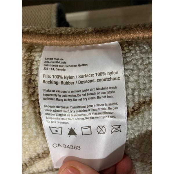 Nature motif Rubber Back mall Area Rug