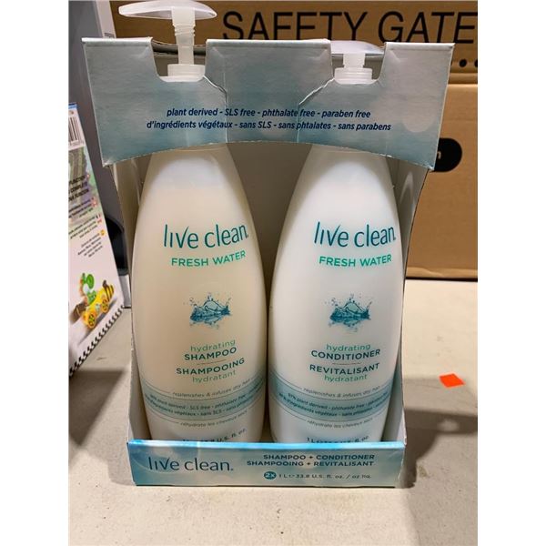 Live Clean Fresh Water Hydrating Shampoo & Conditioner Set 2x1L