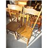 Image 7 : 42" Round Wooden Table w/ Casters and (4) Chairs - Not Matching  OFF SITE