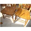 Image 8 : 42" Round Wooden Table w/ Casters and (4) Chairs - Not Matching  OFF SITE