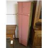 Image 5 : Narrow Cabinet w/ 8 Shelves - 14x8x62 Tall - Flowers Painted on Front   OFF SITE