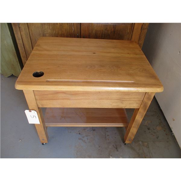 Small School Desk on Casters - 26x20x22Tall     OFF SITE