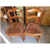 Image 1 : (2X the Bid Price) Wooden Chairs w/ Cushion Tops  OFF SITE