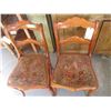 Image 2 : (2X the Bid Price) Wooden Chairs w/ Cushion Tops  OFF SITE
