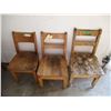 Image 1 : (3X the Bid Price) School Chairs - 1 has Casters    OFF SITE