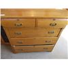 Image 5 : 5-Drawer Maple Dresser w/ Mirror - early 1900's- 44x19x65      OFF SITE
