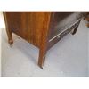 Image 12 : Serpentine 4-Drawer Oak Dresser w/ Mirror and Casters - 42x17x31       OFF SITE
