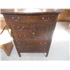 Image 6 : Fumed Oak Dresser w/ Bevelled Mirror - 1910- 32x18x75       OFF SITE