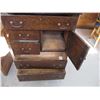 Image 8 : Fumed Oak Dresser w/ Bevelled Mirror - 1910- 32x18x75       OFF SITE