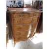 Image 1 : Serpentine 6-Drawer Oak Dresser on Casters - Statesville Company - 34x20x48    OFF SITE