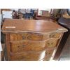 Image 2 : Serpentine 6-Drawer Oak Dresser on Casters - Statesville Company - 34x20x48    OFF SITE