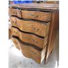 Image 8 : Serpentine 6-Drawer Oak Dresser on Casters - Statesville Company - 34x20x48    OFF SITE