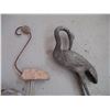Image 3 : (3) Garden Art Birds - Crane, Flamingo     OFF SITE
