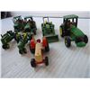 Image 4 : (7) Small Metal Tractors - (6 John Deere)