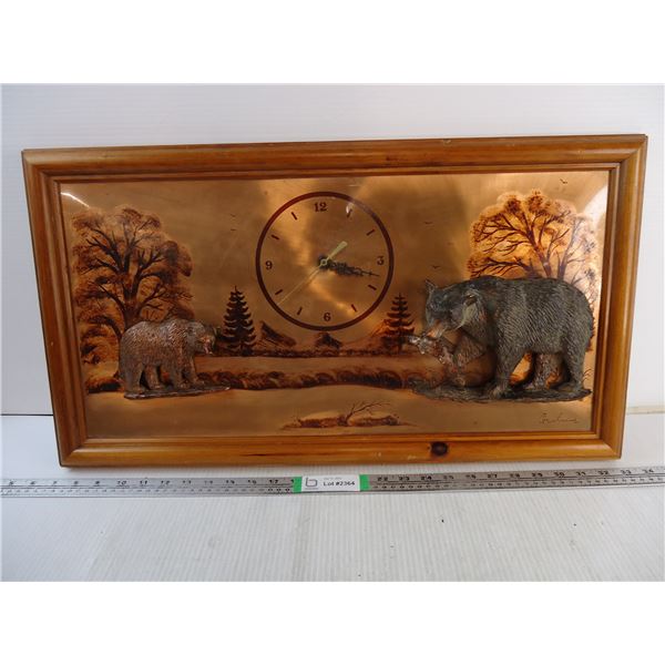 Vintage Copper Art 3D Clock-(working)