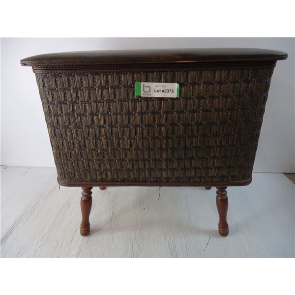 Vintage Royal Standing Hamper/Sewing Box Made in Quebec