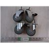 Image 1 : (4) Swivel Stem Caster Wheels Heavy Duty