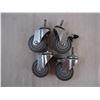 Image 2 : (4) Swivel Stem Caster Wheels Heavy Duty
