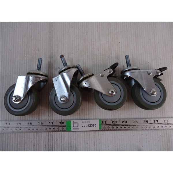 (4) Swivel Stem Caster Wheels Heavy Duty