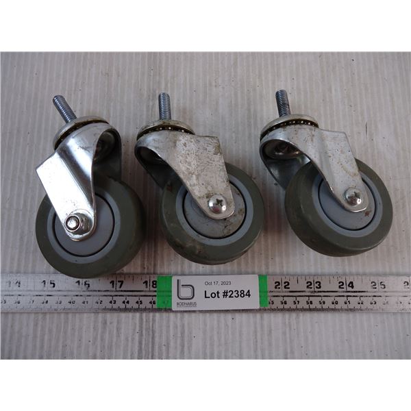 (3) Swivel Stem Caster Wheels Heavy Duty