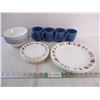 Image 1 : Corelle "Memphis" Style-(6) Plates,(8) Salad Plates,(8) Cereal Bowls and (4) Coffee Cups-excellent c