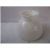 Image 2 : Vintage Crimped Ruffled Hobnail Milk Glass Lamp Shade