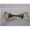 Image 2 : Vintage 12 Point Crystal Clear Glass Brass Door Knob