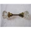 Image 4 : Vintage 12 Point Crystal Clear Glass Brass Door Knob
