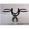 Image 1 : Wine Bottle Holder made from Horseshoes