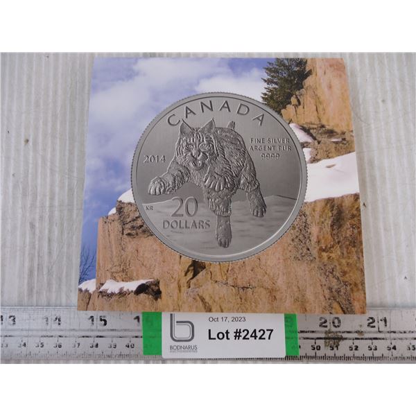 $20 Fine Silver Coin-Bobcat (2014)