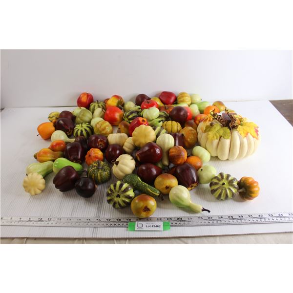 (25+) Assorted Fake Fruit and Gourd Decorations