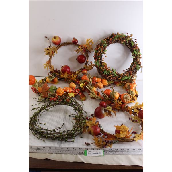 (6) Fall-Themed Wreathes