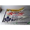 Image 1 : (6) NHL Pennants - Penguins, Flyers, Flames, Blues, Leafs